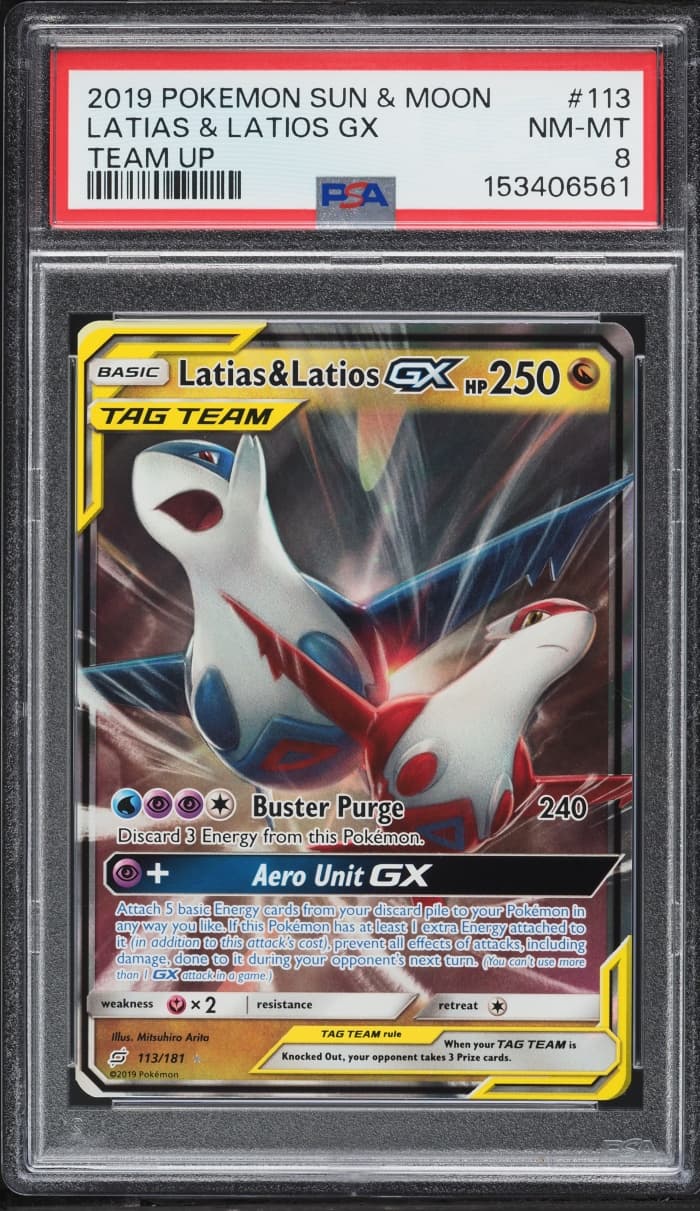 Pokemon Sun & Moon Team Up Holo Latias & Latios GX #113