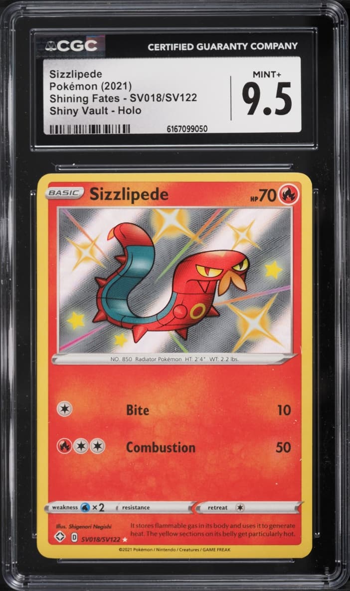 Pokemon Sword & Shield Shining Fates Shiny Sizzlipede #SV18