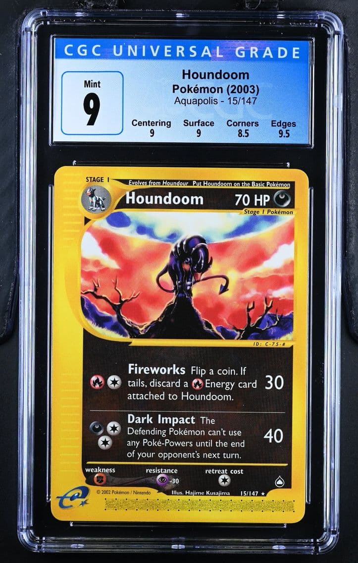2003 #15 Houndoom CGC 9 Aquapoli