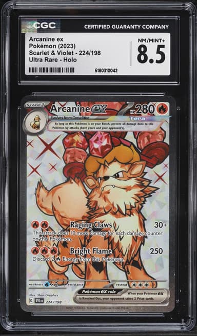 Pokemon Scarlet & Violet Full Art Arcanine EX #224