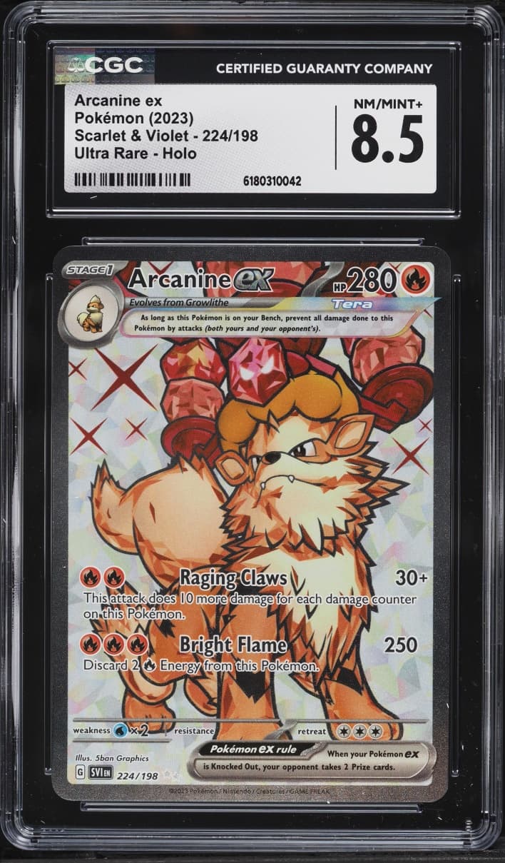 Pokemon Scarlet & Violet Full Art Arcanine EX #224