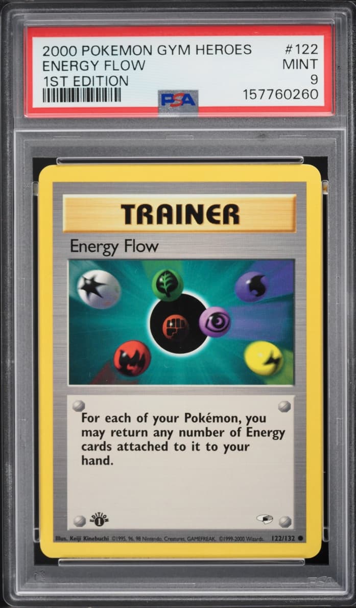 Pokemon Gym Heroes 1st Edition Energy Flow #122