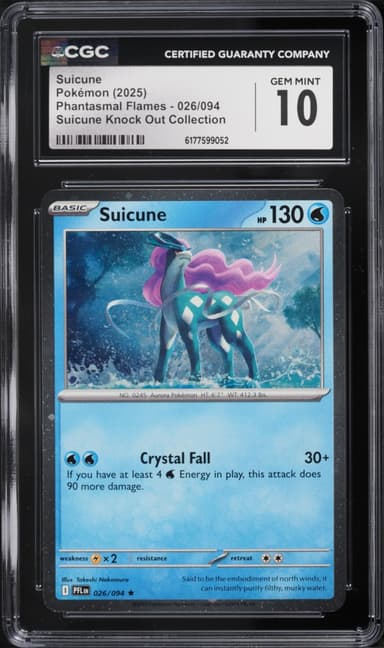 Pokemon Mega Evolution Phantasmal Flames Knock Out Collection Suicune #26