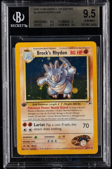 Brock's Rhydon Holo-1st Edition