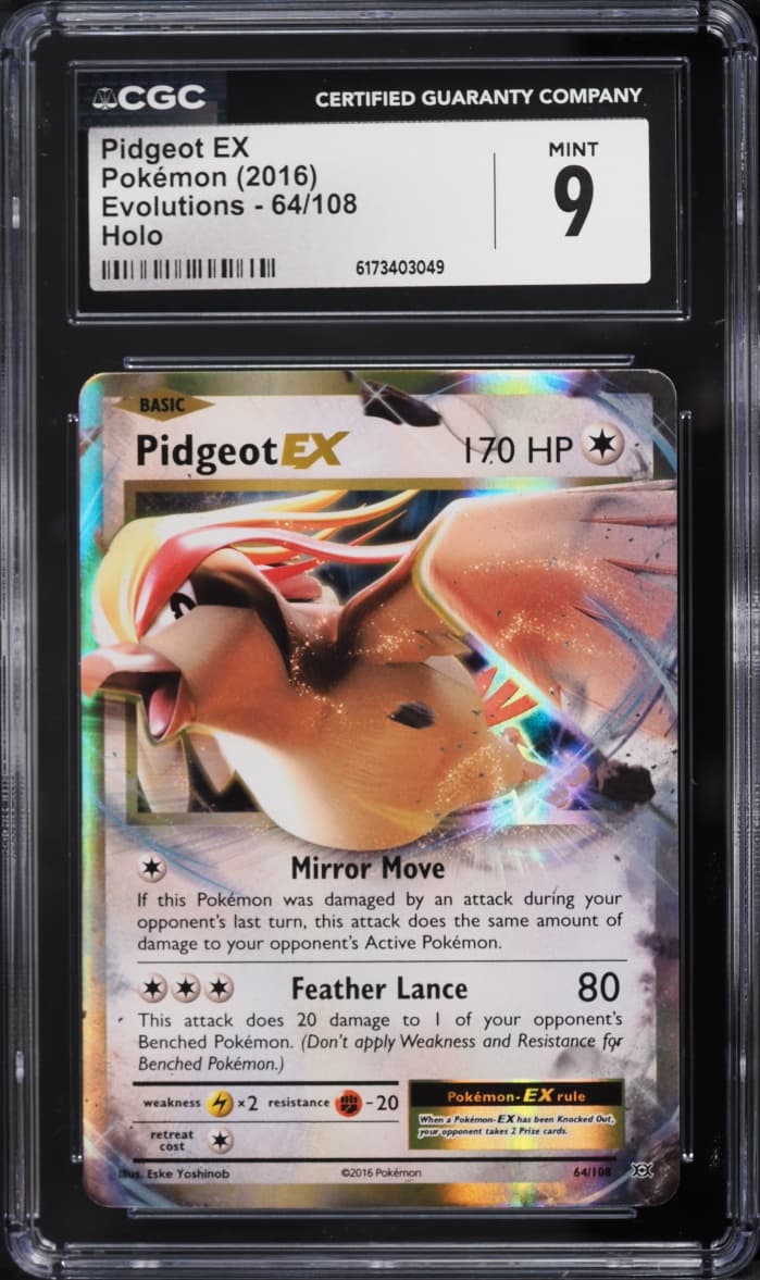 Pokemon XY Evolutions Holo Pidgeot EX #64