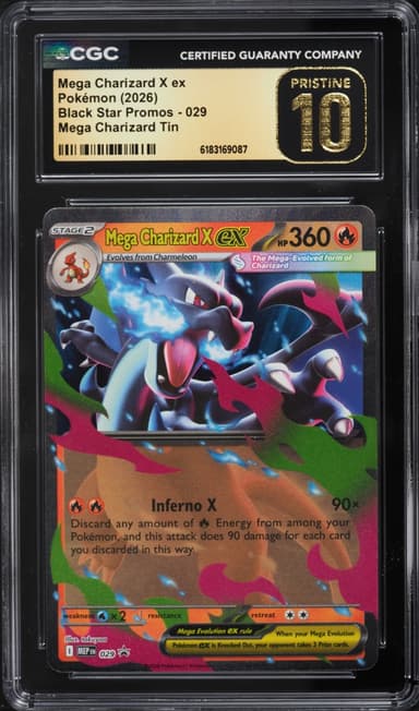 Pokemon Mega Evolution Promo Tin Mega Charizard X Ex #29
