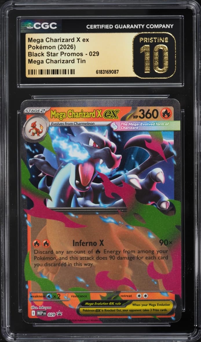 Pokemon Mega Evolution Promo Tin Mega Charizard X Ex #29