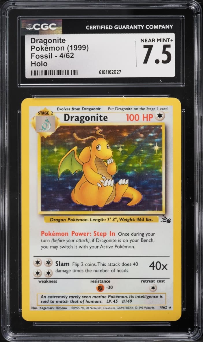 Pokemon Fossil Holo Dragonite #4