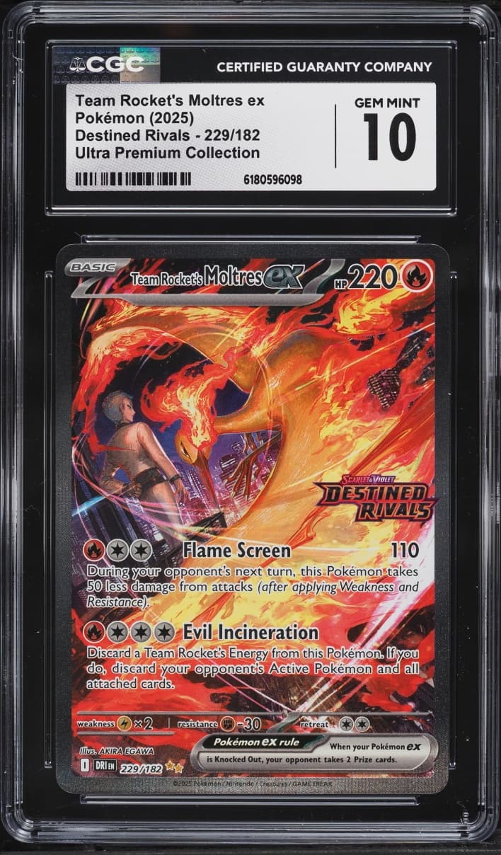 Pokemon SV Destined Rivals Ultra Premium Collection SIR Rocket's Moltres EX #229