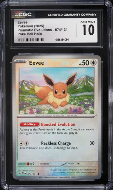 Pokemon Scarlet & Violet Prismatic Evolutions Poke Ball Holo Eevee #74