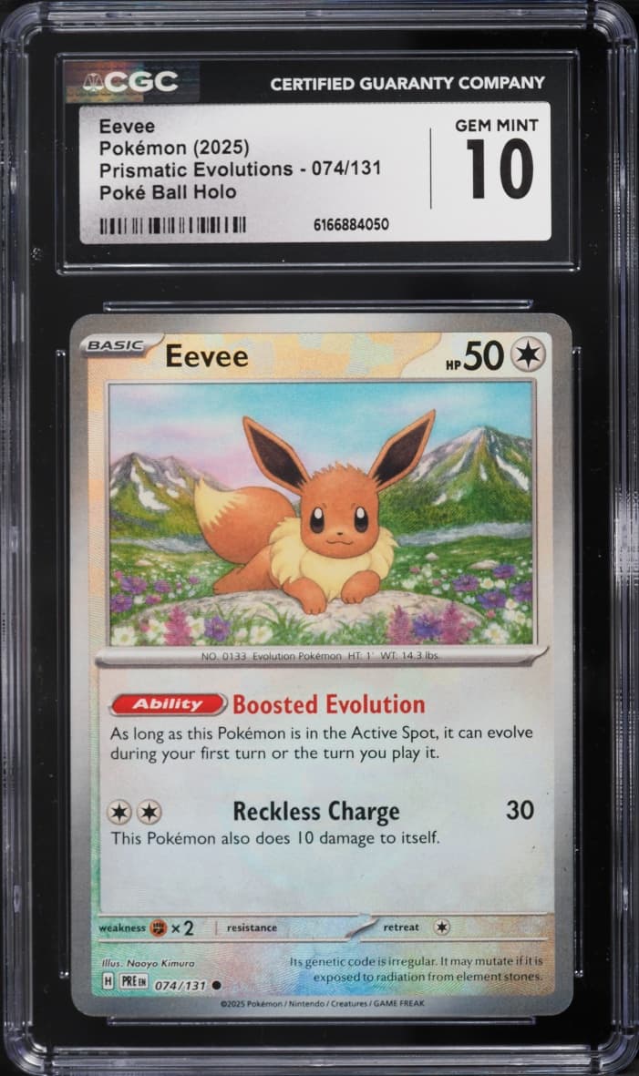 Pokemon Scarlet & Violet Prismatic Evolutions Poke Ball Holo Eevee #74