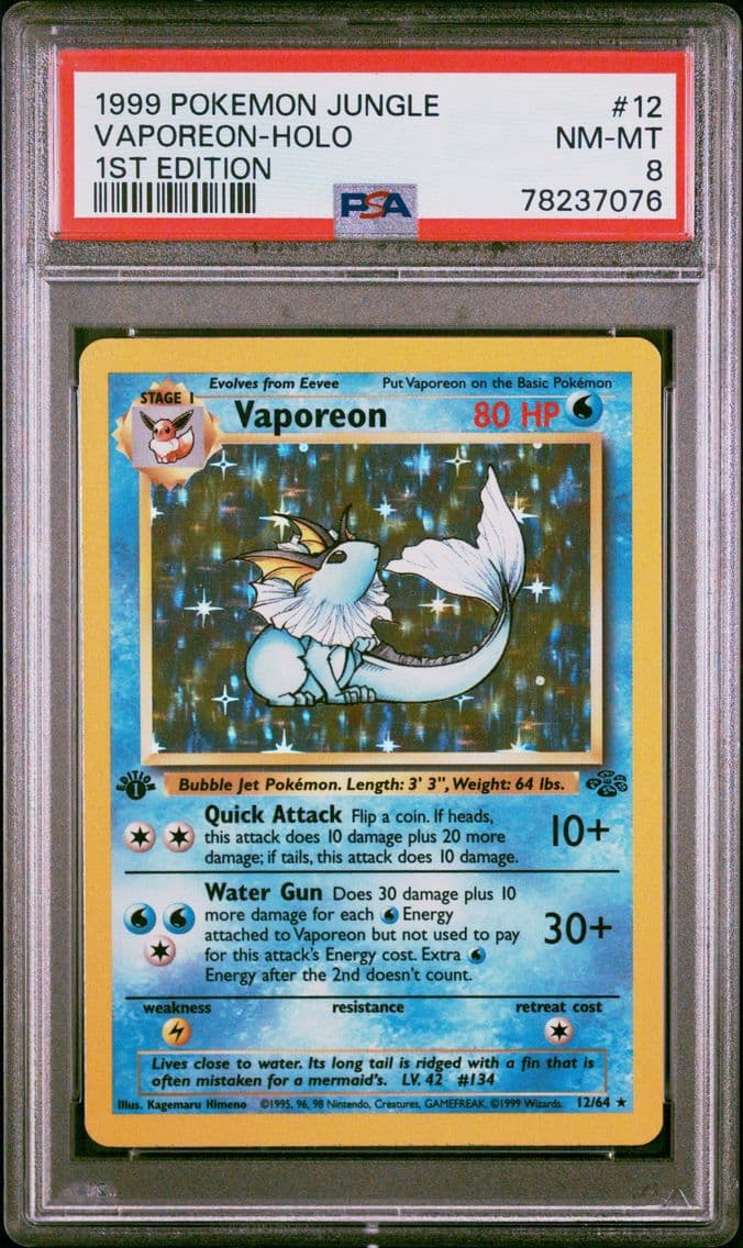1999 #12 Vaporeon-Holo 1st Editi