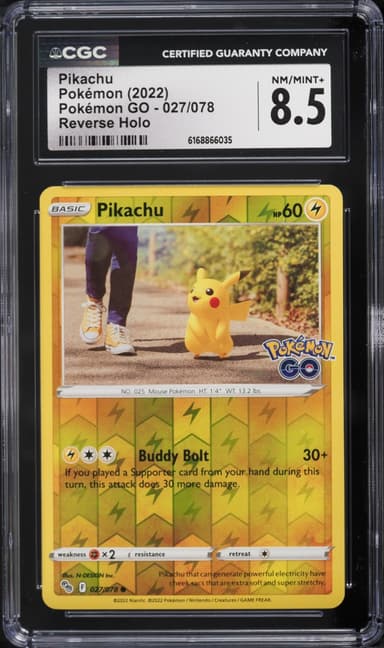 Pokemon Sword & Shield Pokemon GO Reverse Holo Pikachu #27