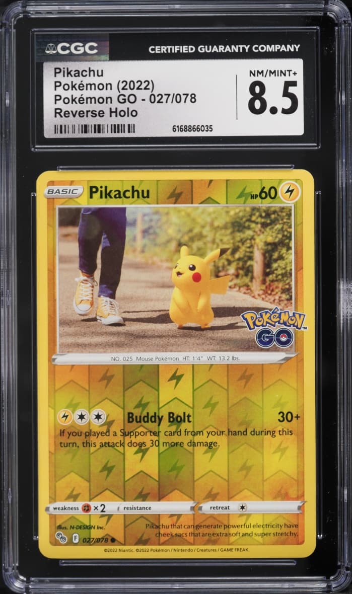 Pokemon Sword & Shield Pokemon GO Reverse Holo Pikachu #27