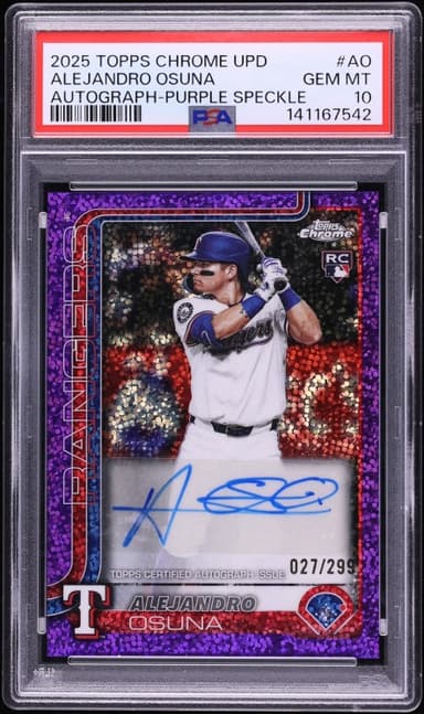 Topps Chrome Update Purple Speckle Alejandro Osuna ROOKIE AUTO /299 #AC-AO