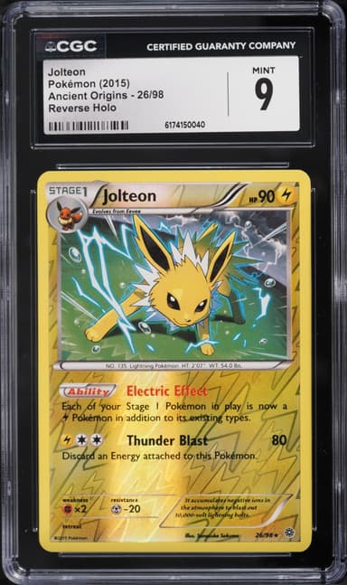 Pokemon XY Ancient Origins Reverse Holo Jolteon #26