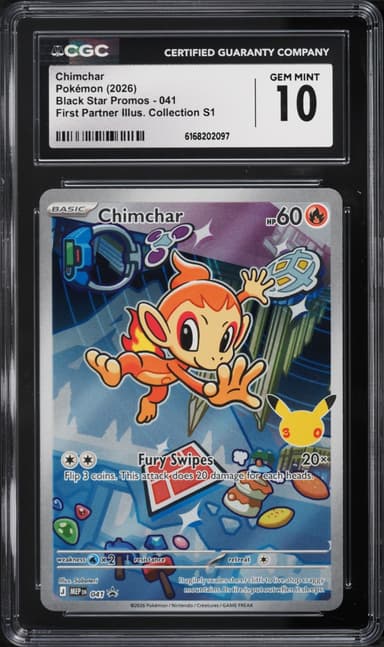 Pokemon Mega Evolution Promo First Partner Illustration Full Art Chimchar #41