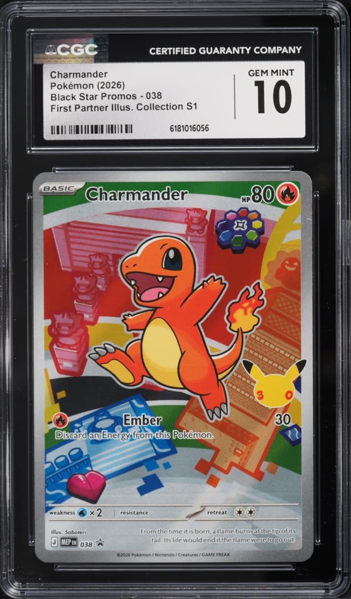 Pokemon Mega Promo First Partner Illustration S1 Full Art Charmander #38