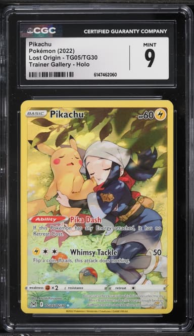 Pokemon Sword & Shield Lost Origin Trainer Gallery Full Art Pikachu #TG05