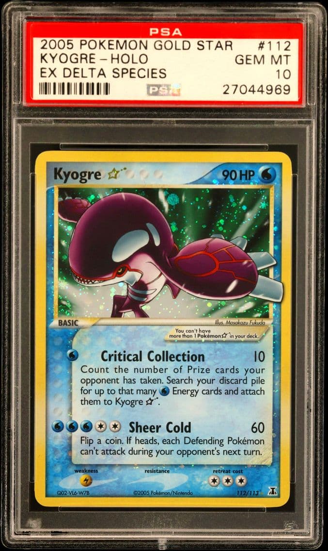 2005 #112 Kyogre-Holo Gold Star 
