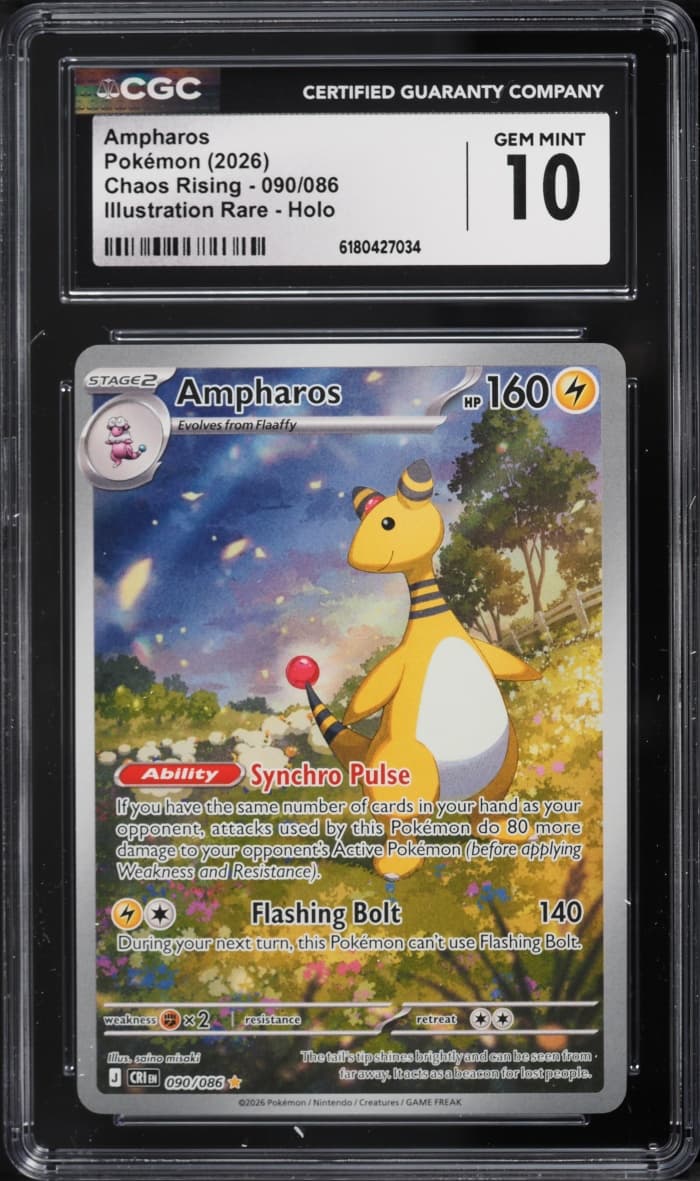 Pokemon Mega Evolution Chaos Rising IR Ampharos #090