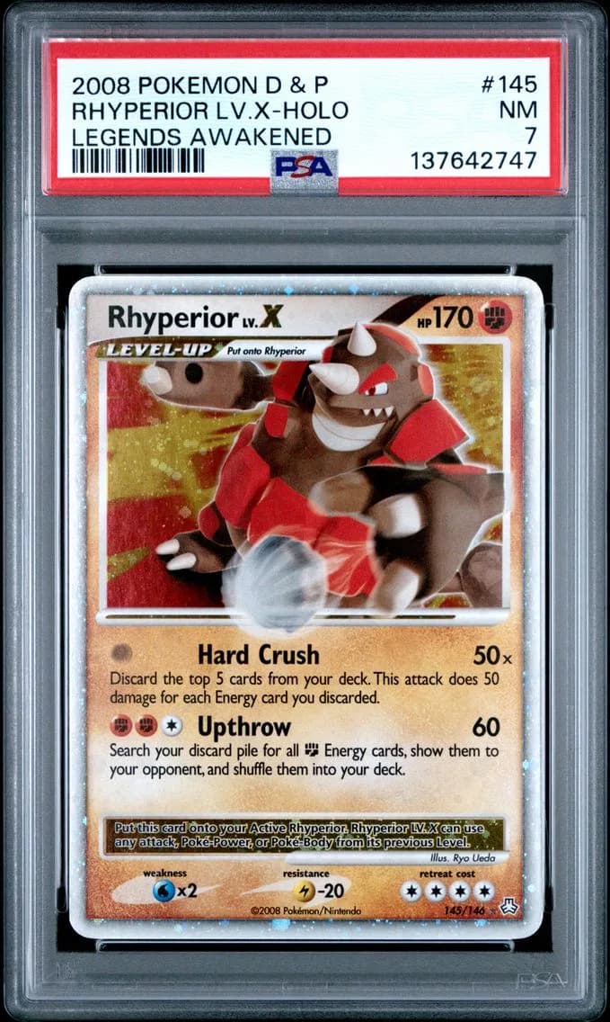 2008 #145 Rhyperior LV.X-Holo PS