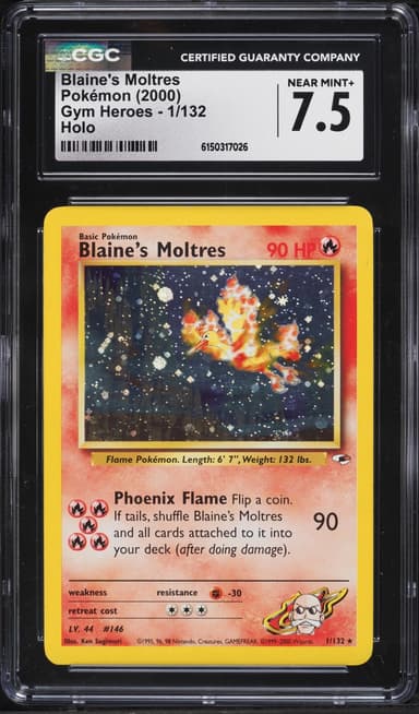Pokemon Gym Heroes Holo Blaine's Moltres #1