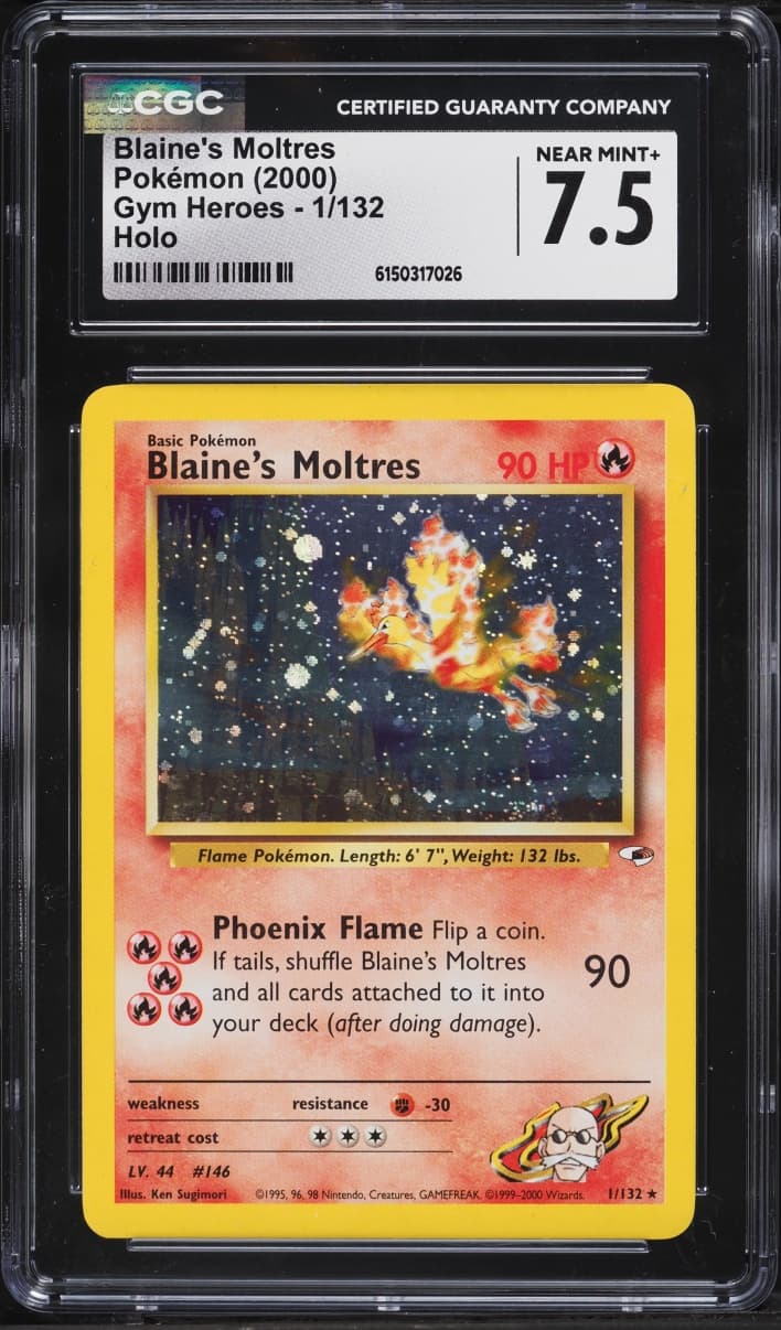 Pokemon Gym Heroes Holo Blaine's Moltres #1