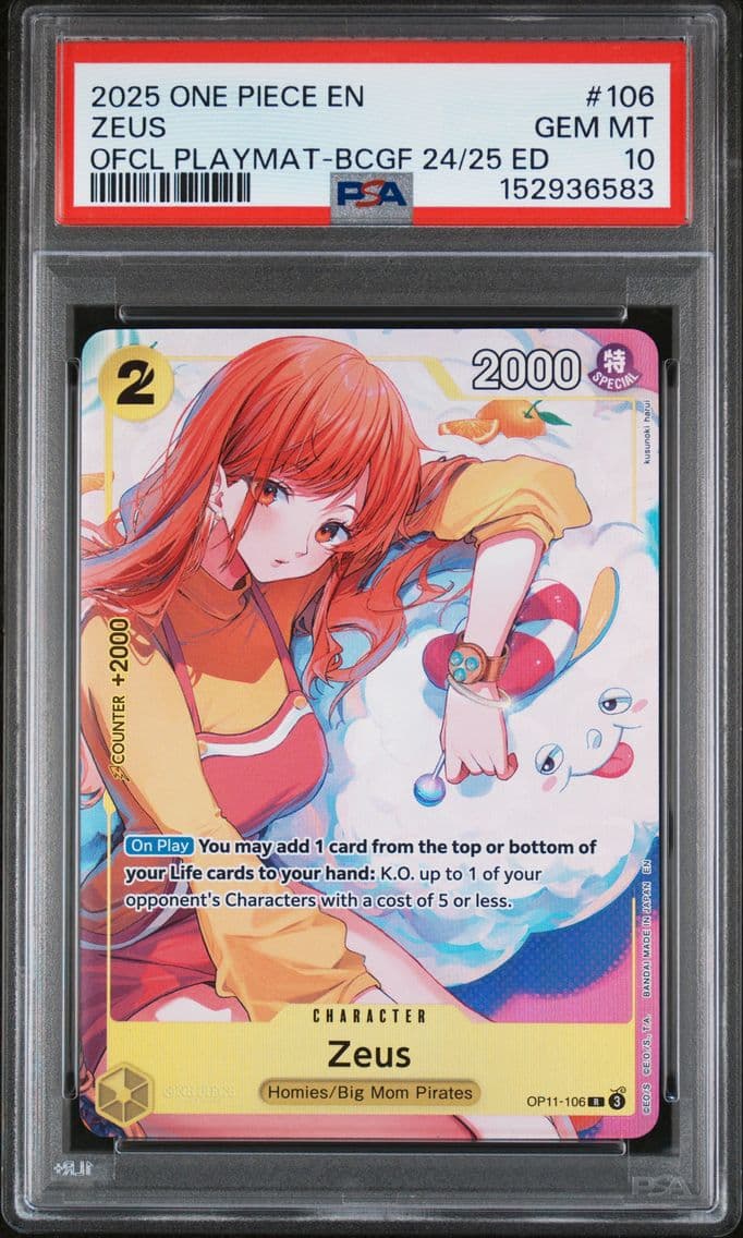 2025 #106 Zeus PSA 10 One Piece 