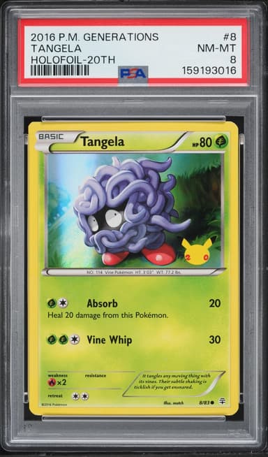 Pokemon XY Generations 20th Anniversary Holo Tangela #8