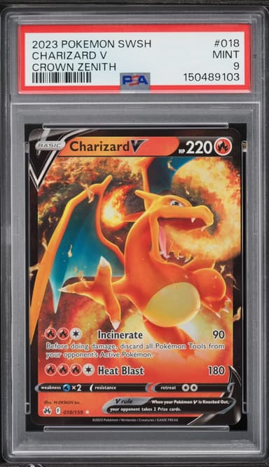 Pokemon Sword & Shield Crown Zenith Holo Charizard V #18