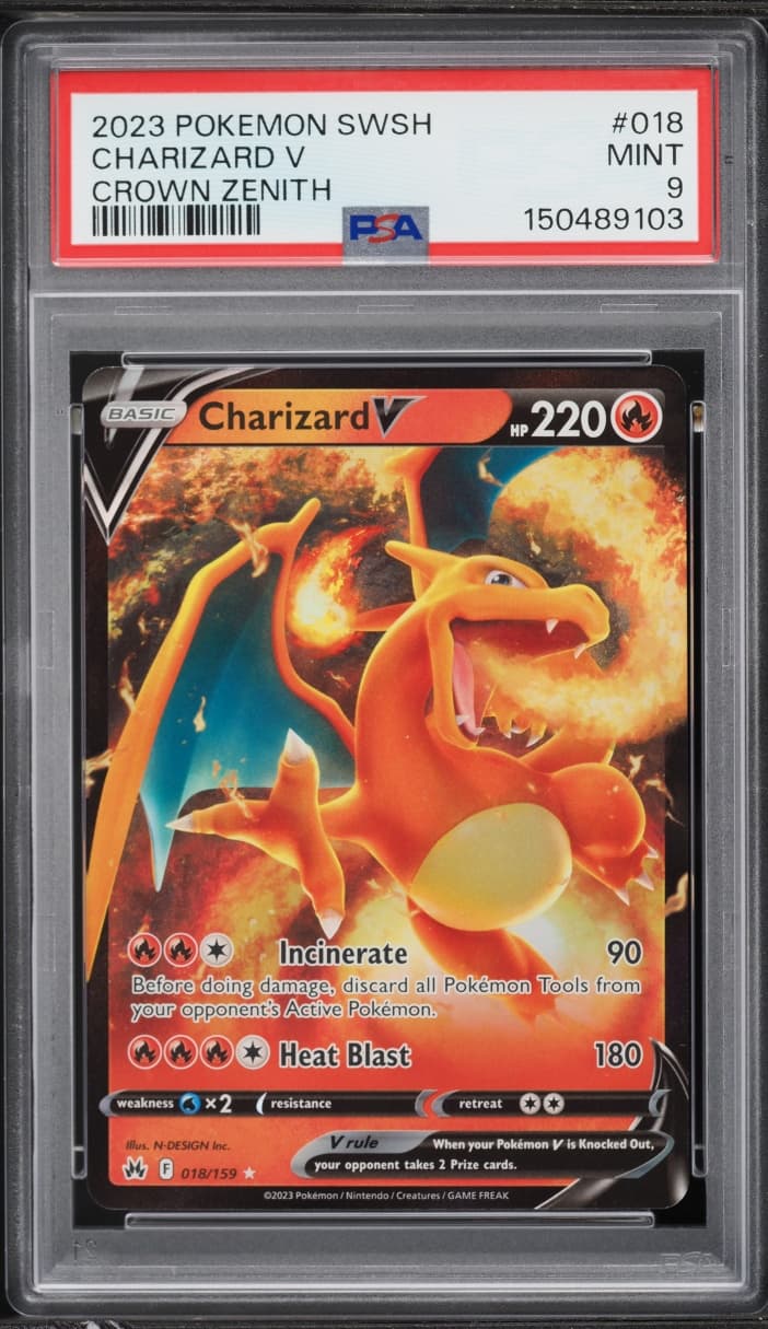 Pokemon Sword & Shield Crown Zenith Holo Charizard V #18