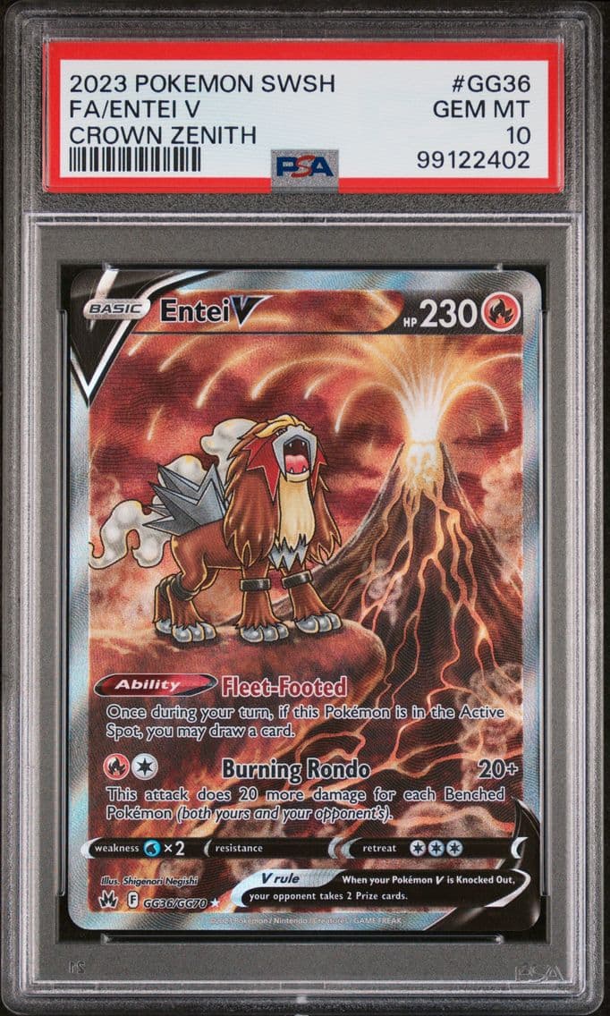 2023 #GG36 Full Art/Entei V PSA 