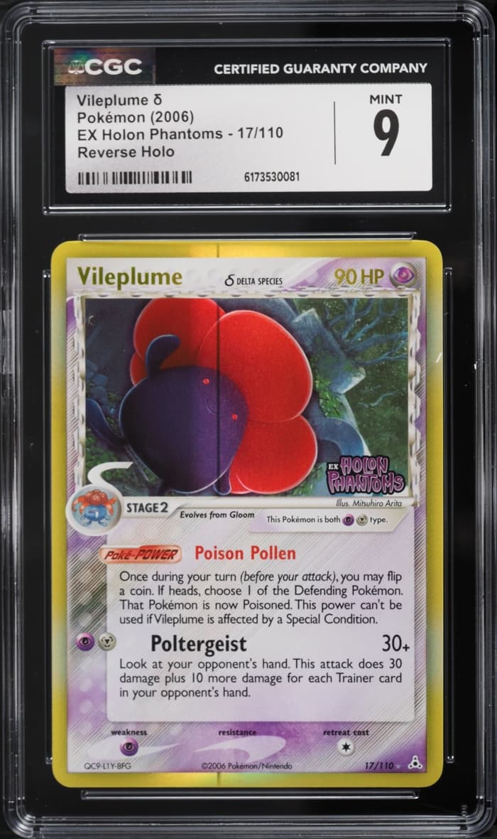 Pokemon EX Holon Phantoms Reverse Holo Vileplume #17