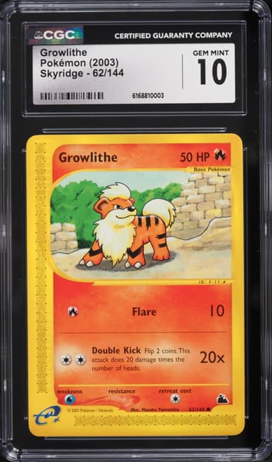 Pokemon Skyridge Growlithe #62