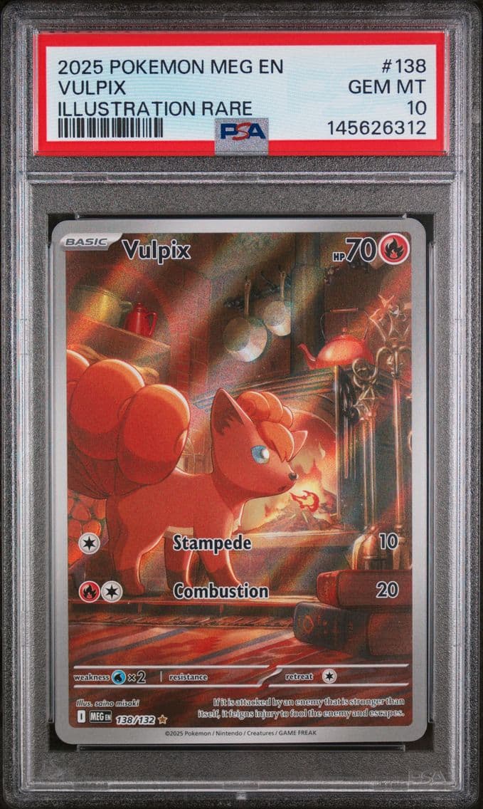 2025 #138 Vulpix PSA 10 Meg EN-M
