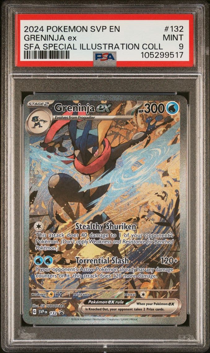2024 #132 Greninja EX PSA 9 Svp 