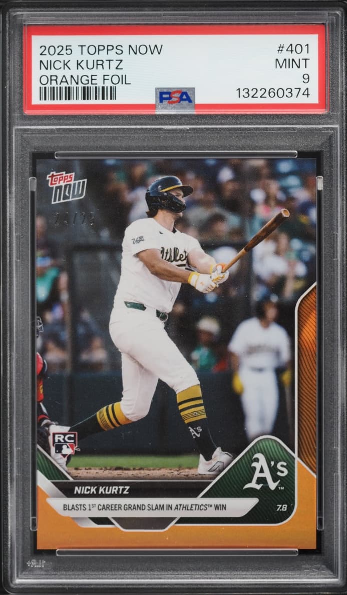 Topps Now Orange Foil Nick Kurtz ROOKIE /25 #401