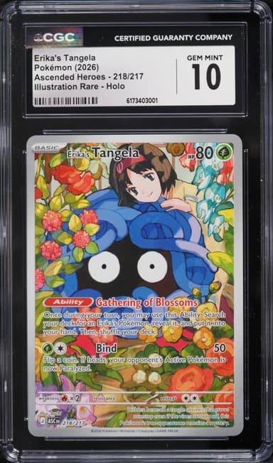 Pokemon Mega Evolution Ascended Heroes IR Erika's Tangela #218
