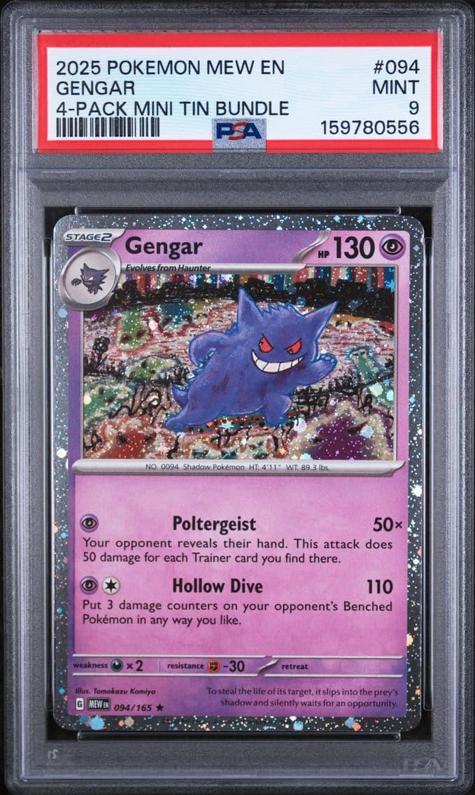 2025 #094 Gengar PSA 9 Mew EN-15