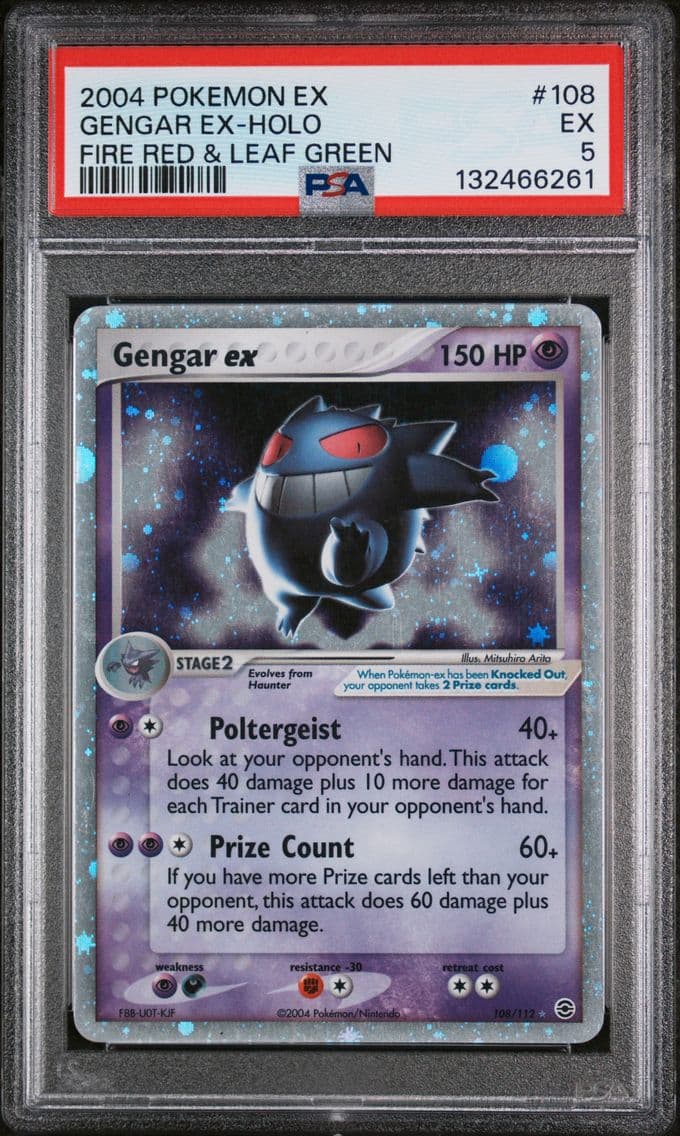 2004 #108 Gengar EX-Holo PSA 5 E