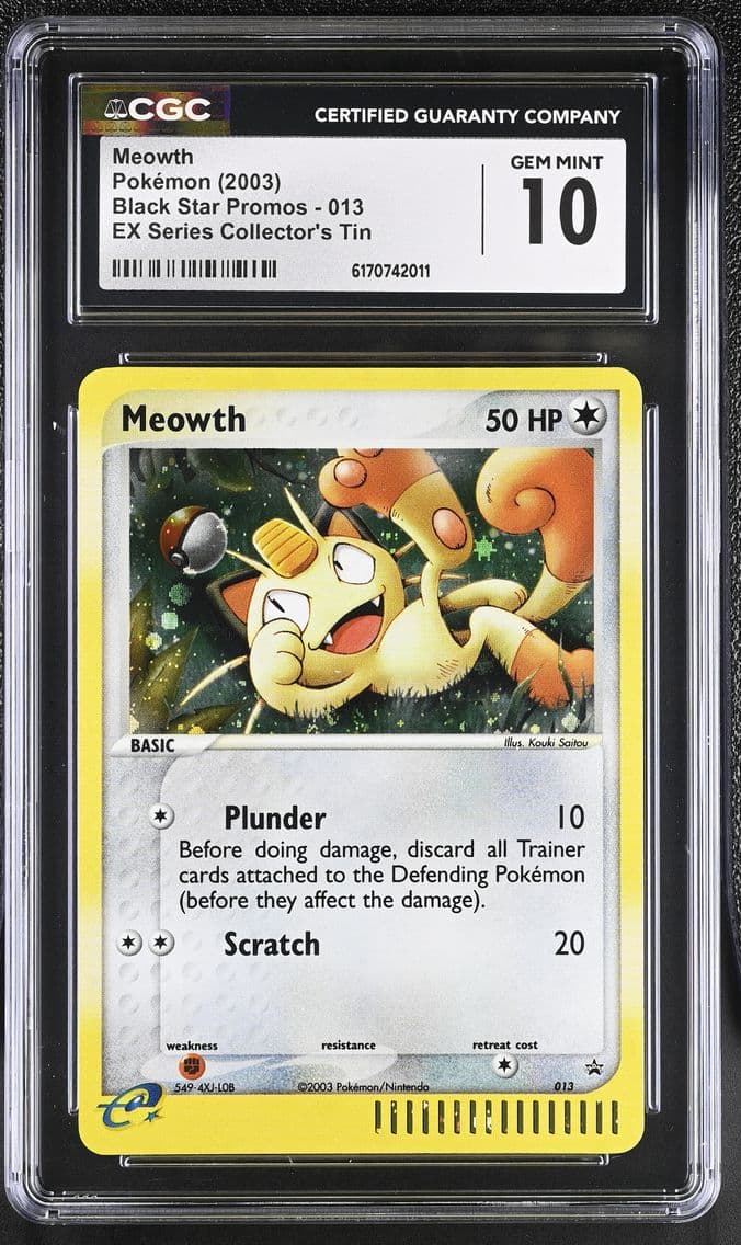 2003 #013 Meowth CGC 10 Black St