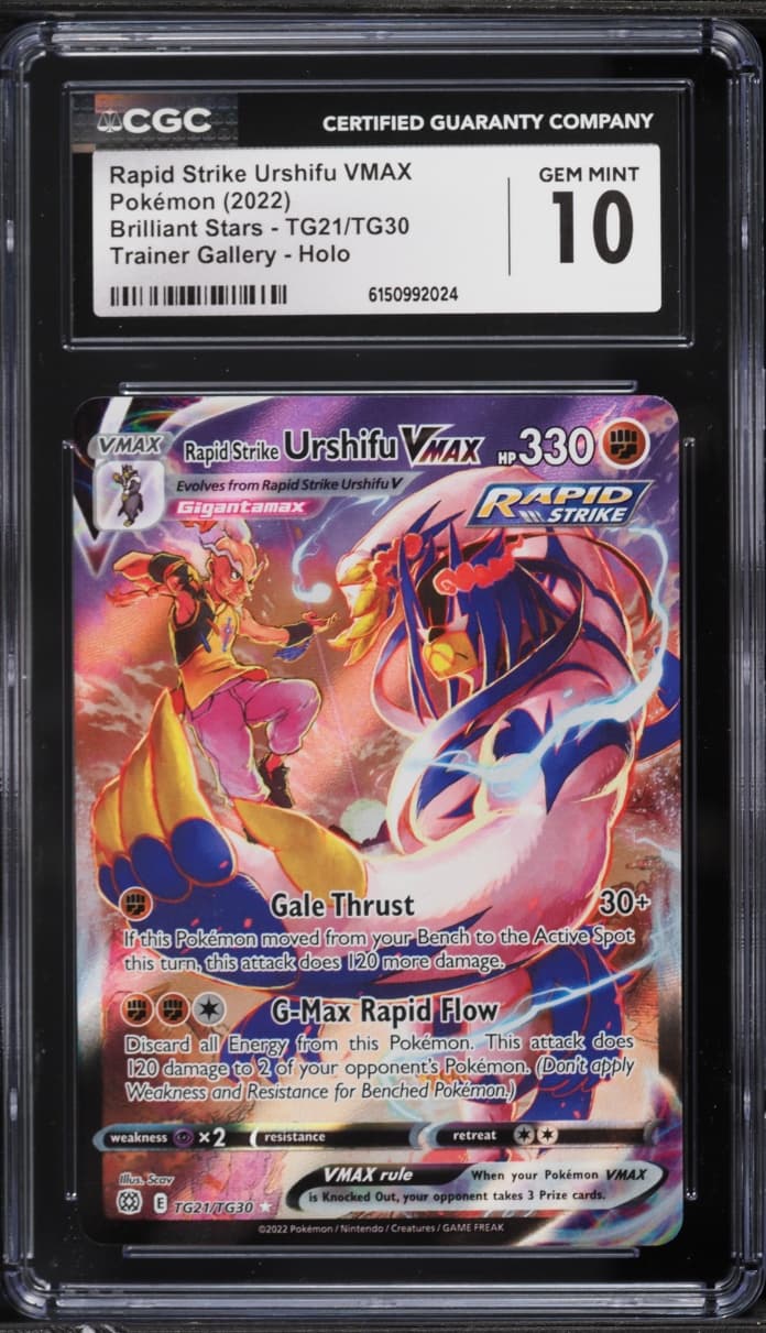 Pokemon Sword & Shield Brilliant Stars CHR Rapid Strike Urshifu VMAX #TG21