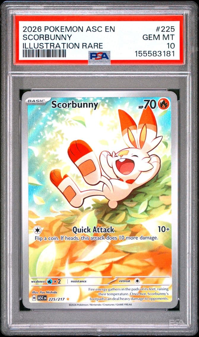 2026 #225 Scorbunny PSA 10 Asc E