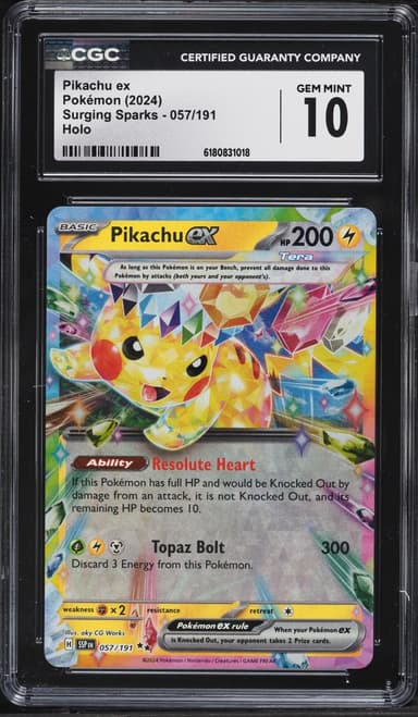 Pokemon Scarlet & Violet Surging Sparks Holo Pikachu EX #57