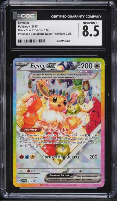 Pokemon Scarlet & Violet Promo Prismatic Evolutions Premium Holo Eevee EX #174