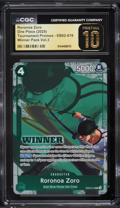 One Piece Tournament Promo Winner Pack Volume 3 Roronoa Zoro #EB02-019