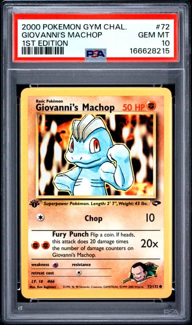 Giovanni's Machop 1st Edition