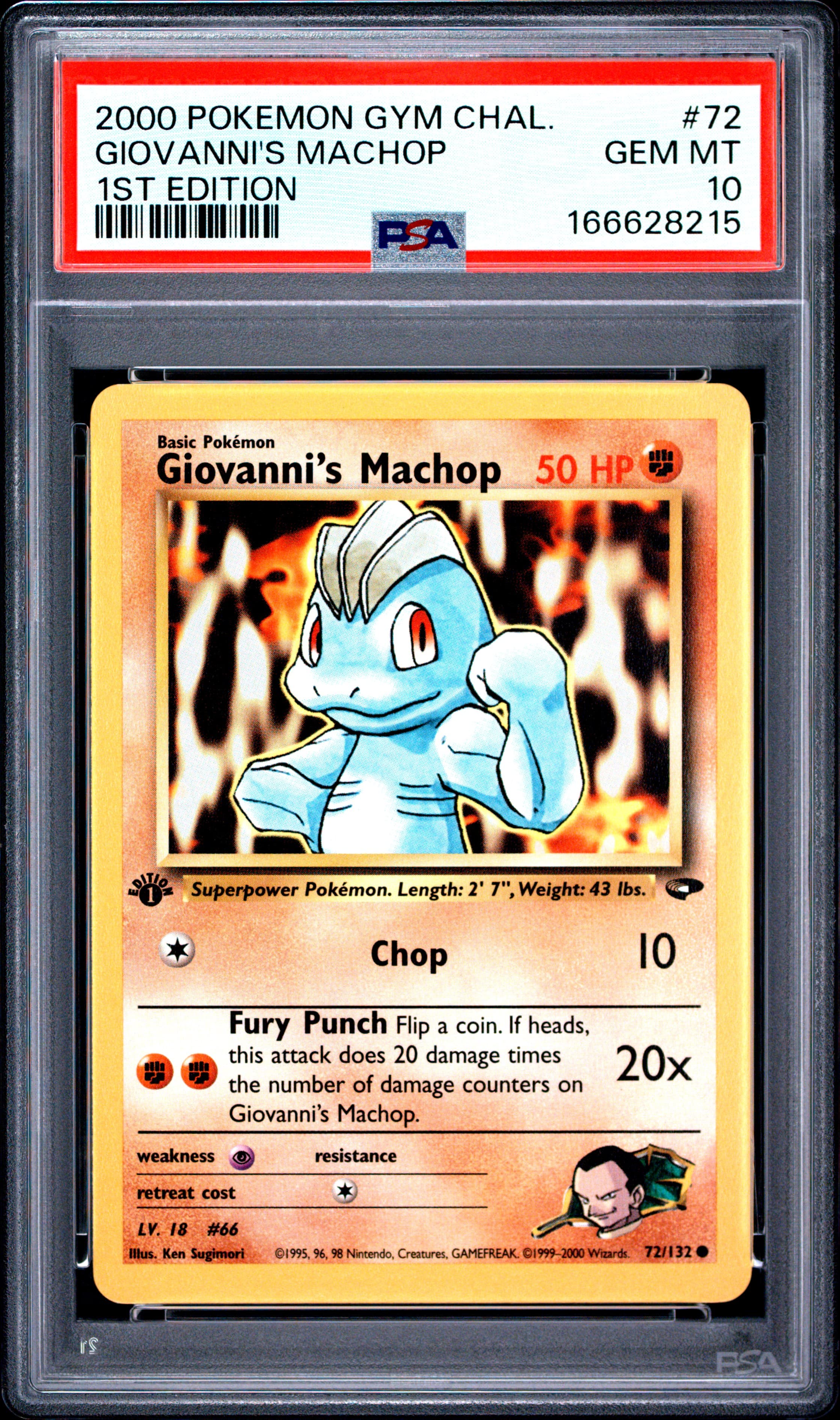Giovanni's Machop 1st Edition