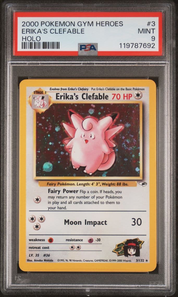 2000 #3 Erika's Clefable PSA 9 G